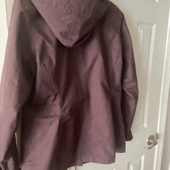 Eddie Bauer weatherproof rain jacket men's or women's size L large in mauve - Picture 8 of 9